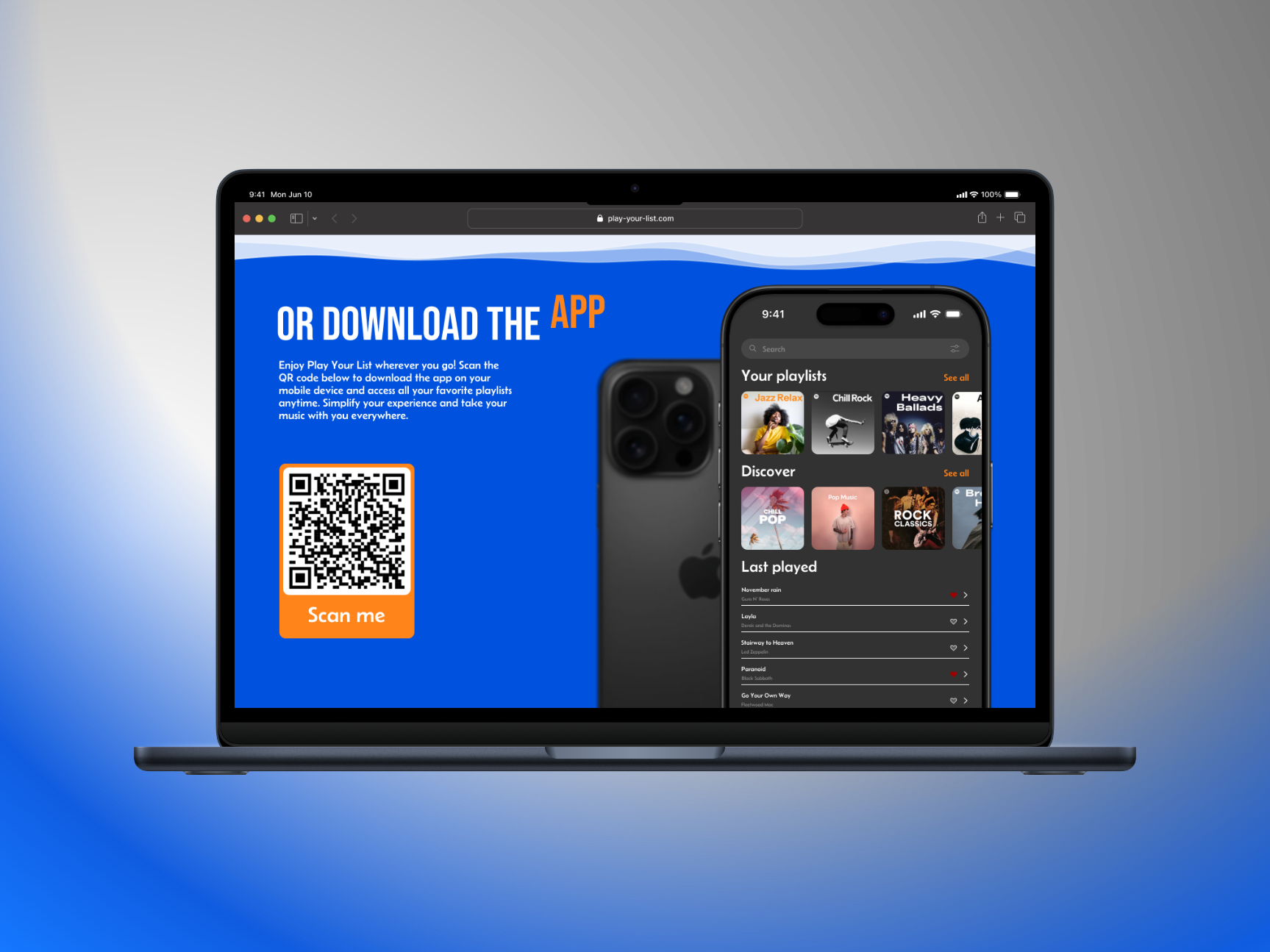 application de musique - play your list