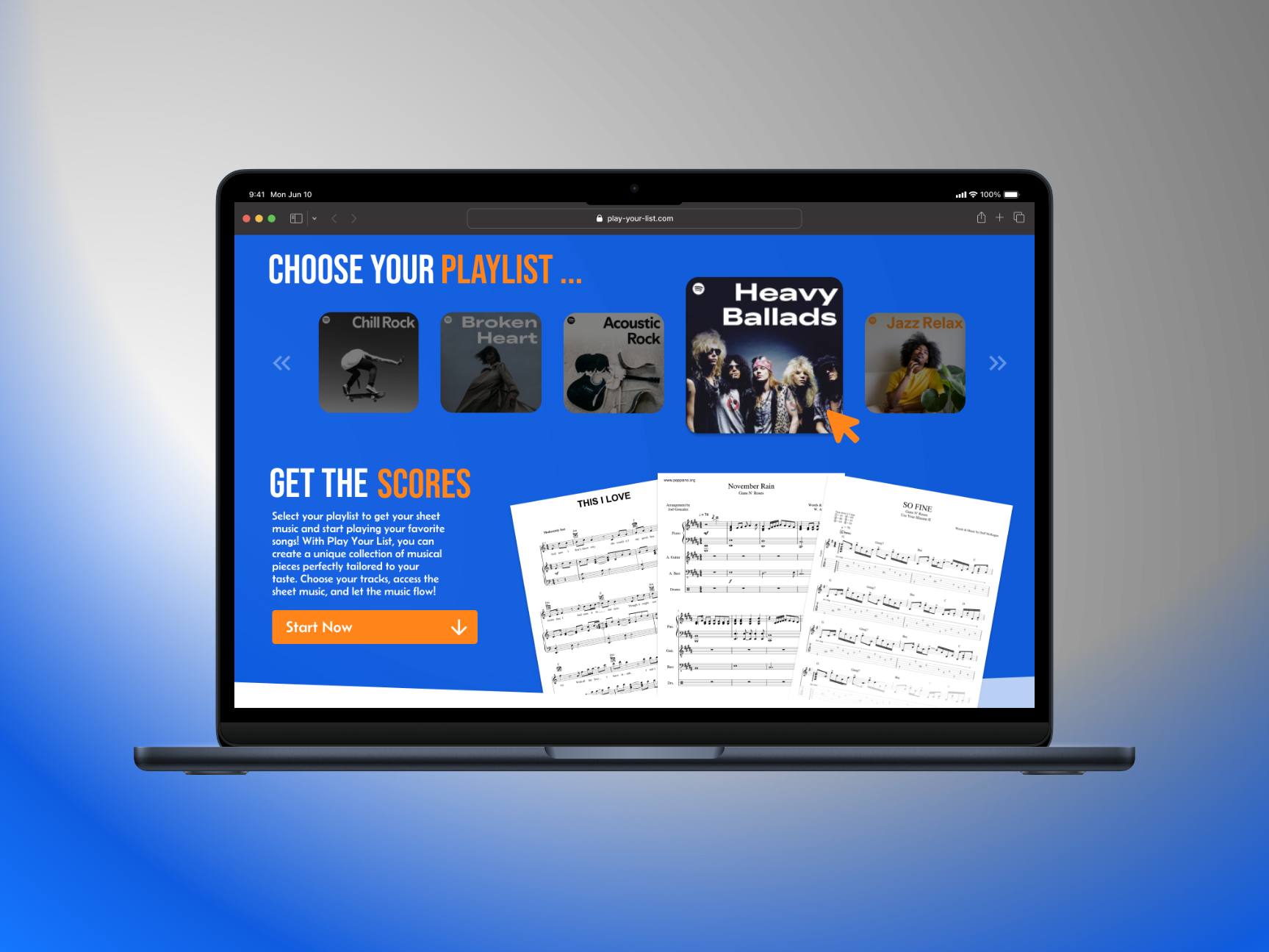 application de musique - play your list
