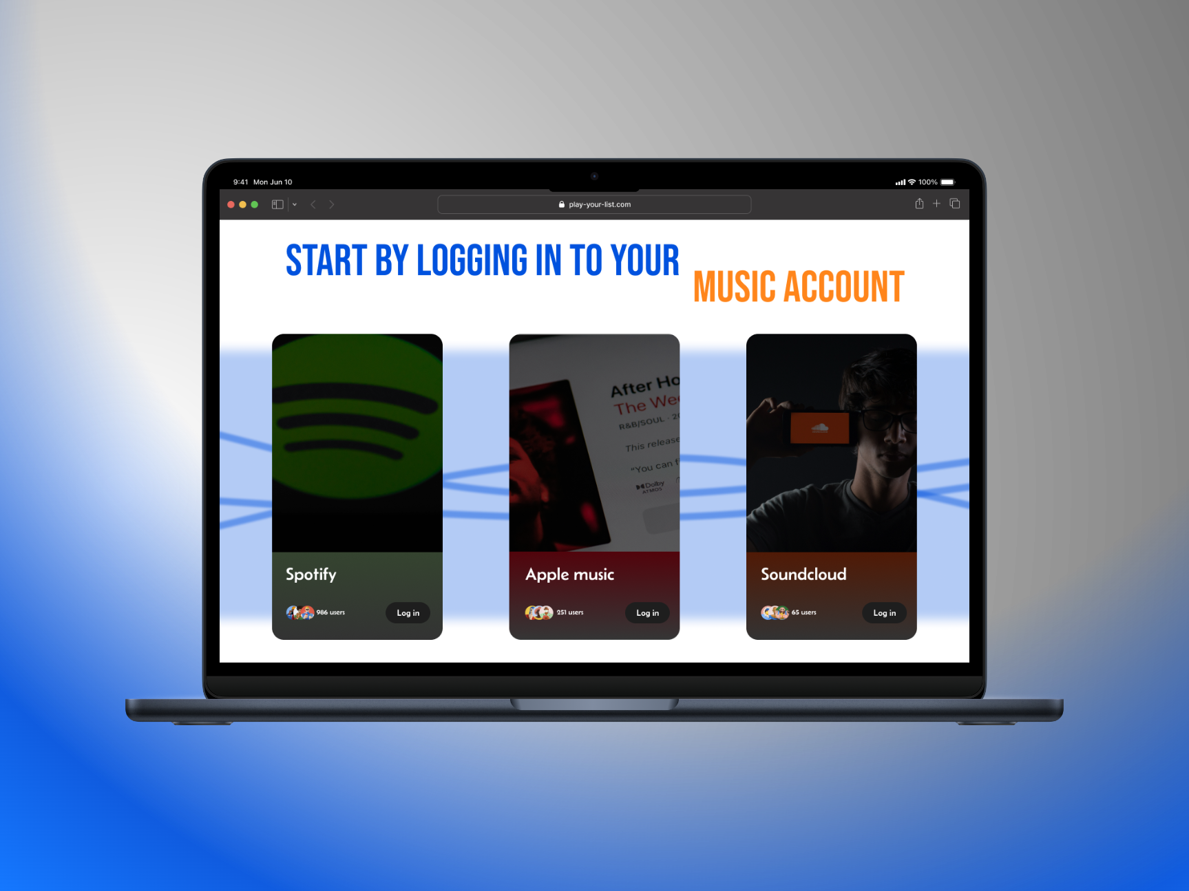 application de musique - play your list