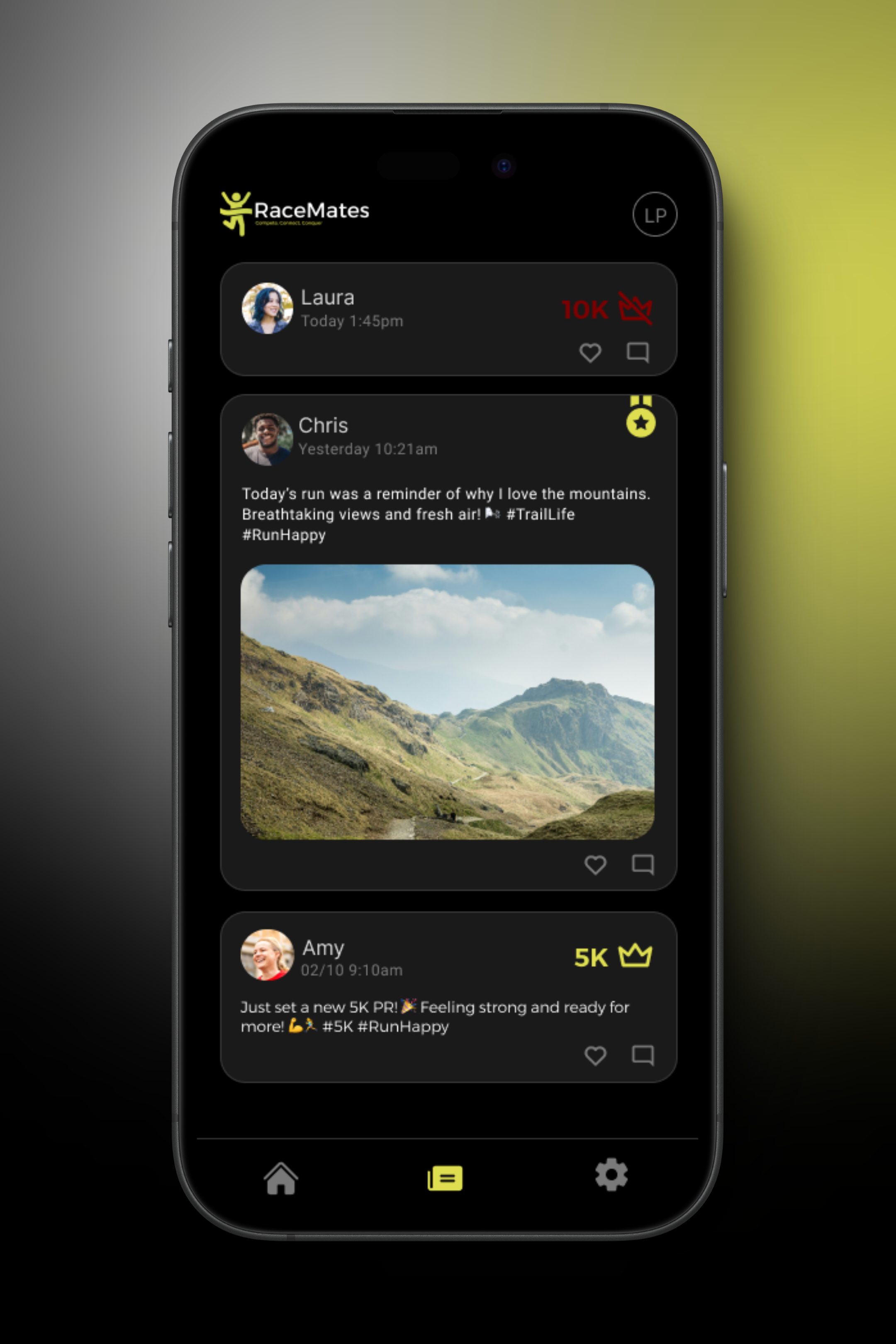 application sportive - racemates